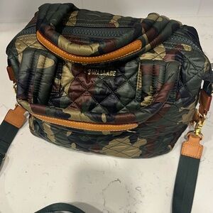 MZ Wallace Green Camo Small Sutton Bag